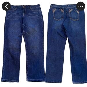 Gloria Vanderbilt Slimming Embellished Pocket Crop Jeans Size 10P